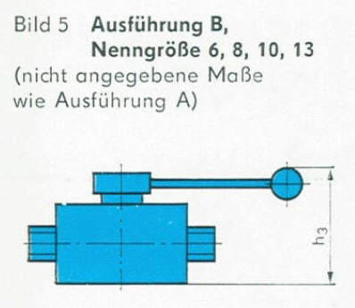 TGL 21575 - Abmessungen der Absperrventile Ausführung B