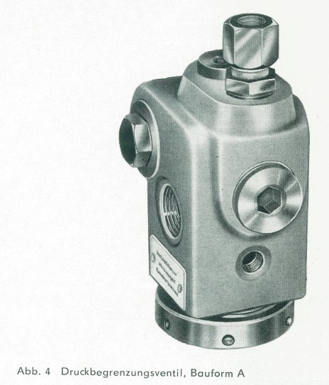 Bauform A der Druckbegrenzungsventile der TGL 10871